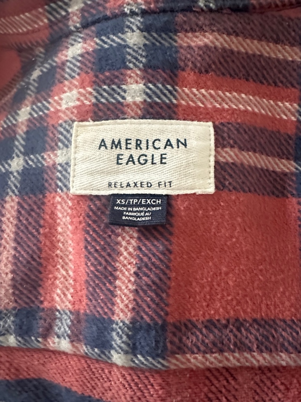 American Eagle Outfitters Pink and Blue Plaid Button-Up Shirt - Picture 8 of 9